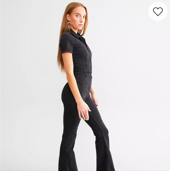 We The Free Jayde Flare Jumpsuit In Black NWT